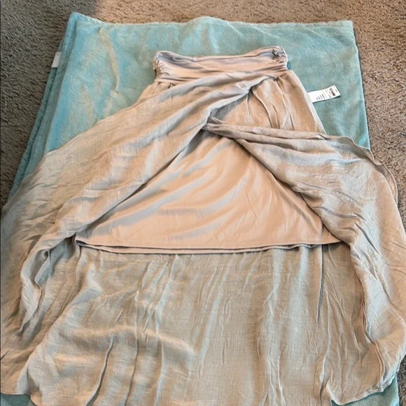 Apt. 9 Beige Midi Wrap Skirt Asymmetrical High-Low - Picture 5 of 11